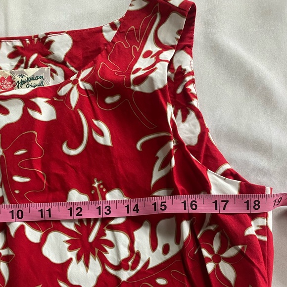 Hawaiian Original Made In Hawaii Red Floral Tiki Dress Size M - Picture 4 of 8